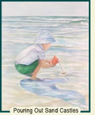 Watercolor painting - Pouring Out Sand Castles