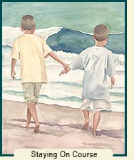 Watercolor painting - Staying On Course
