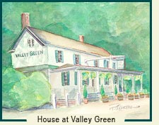 Watercolor painting - House at Valley Green 1989