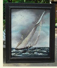 Childhood painting of sailboat
