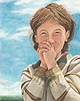 Watercolor painting - Laughing in the Wind
