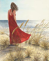 Watercolor painting- Standing Against the Wind
