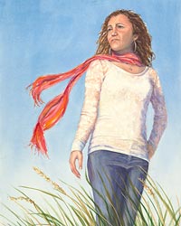 Watercolor painting - Facing the Wind