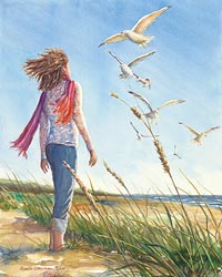 Rising on the Wind - watercolor painting