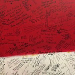 A section of hero tributes on the Hometown Hero painting
