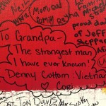 A hero tribute message on the Hometown Hero painting