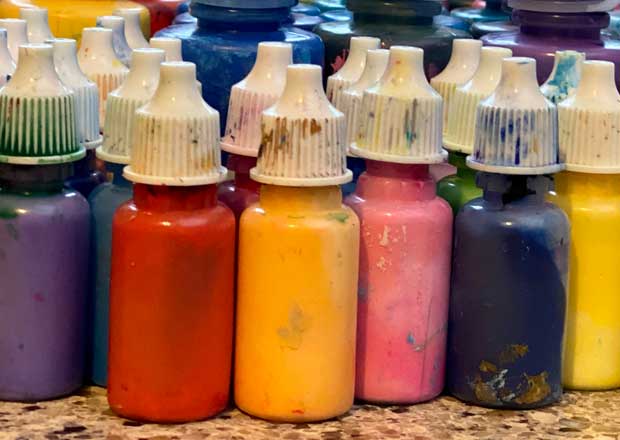 Paint bottles